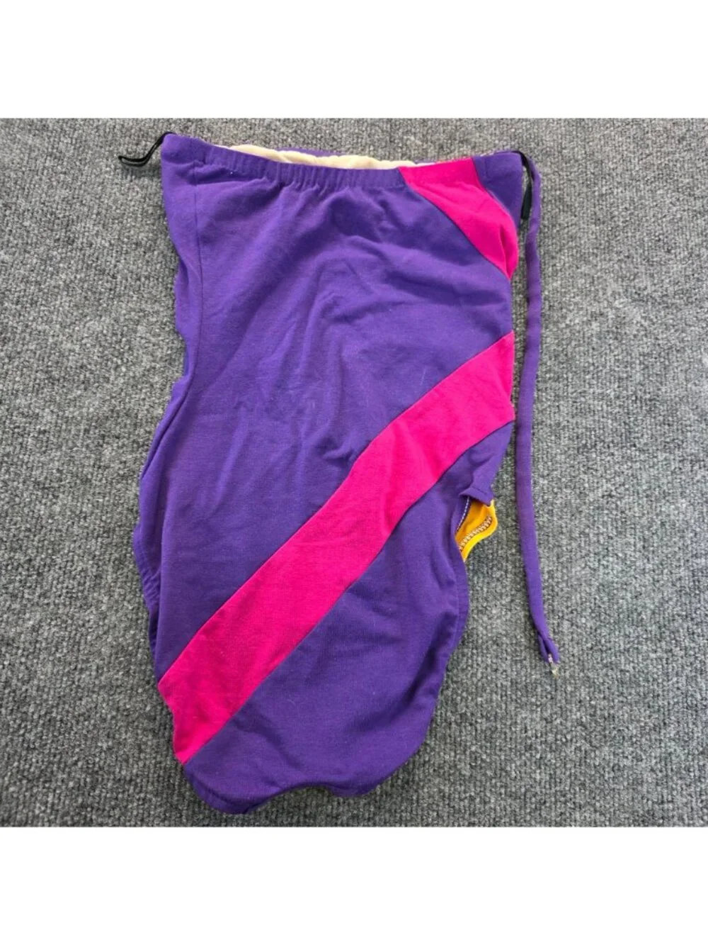 Vintage Sandcastle Colorblock One Piece Swimsuit 8 Purple Deadstock Beach Resort